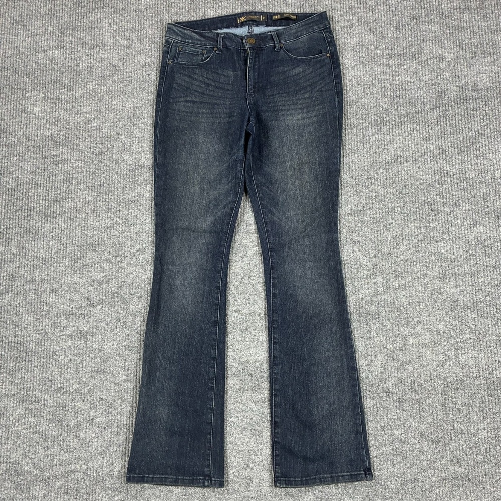 Kardashian Khloe Curvy Slim Boot Jeans Womens Size 8 Dark Wash Premium Denim